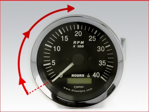 Electric Tachometer 2020 Gauges - 0-4000 RPM, 12 & 24 Volt 