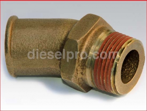 45 degree elbow for Detroit Diesel marine manifold 3/4 inch thread