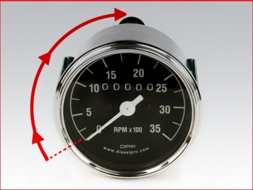 Mechanical tachometer for Detroit Diesel engine - hourmeter