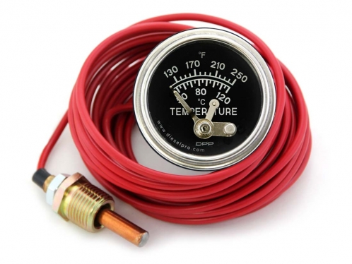 10 ft Engine water temperature gauge mechanical with alarm switch