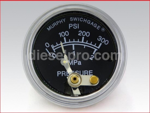 Marine gear oil pressure gauge 0 to 300 PSI, Mechanical with Alarm