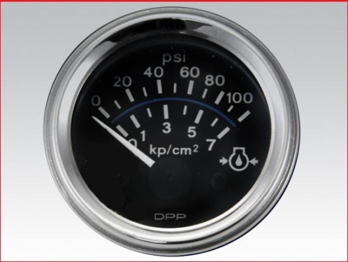 Engine oil pressure gauge 0 to 100 PSI, Electrical 24 volts