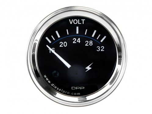 24 Volt Voltmeter - Heavy Duty - 2 Inch Dia