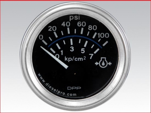 Engine oil pressure gauge 0 to 100 PSI - Electrical 12 volts