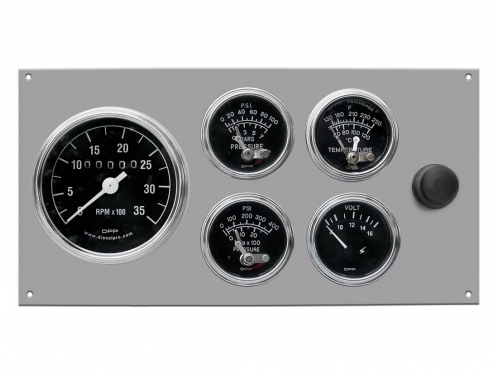 Complete mechanical with alarm gauge panel set. Stainless steel, (Heavy Duty)