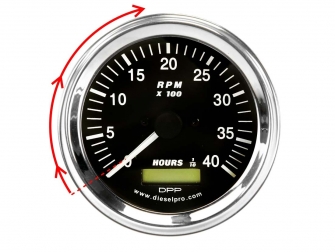 Electric Tachometer 2020 Gauges - 0-4000 RPM, 12 & 24 Volt 