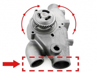 Detroit Diesel engine,12V71,Pump,Fresh water,Marine engine,23506763,Bomba de agua dulce,Motor marino