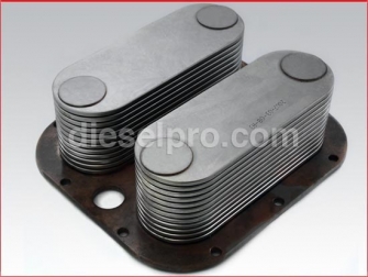 Detroit Diesel engine,Oil cooler,24 plates,8547237,Enfriador de aceite de 24 placas sin niples