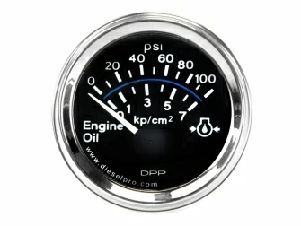 Engine gauges,Engine oil pressure gauge 0 to 100 psi electrical 24 volts,25026170,Indicador presion de aceite de motor,0 a 100 PSI 24 volts, Electrico