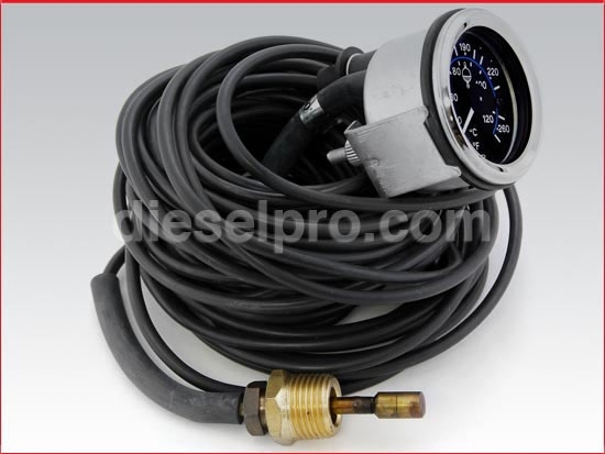 10 ft Engine water temperature gauge mechanical with alarm switch