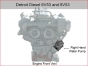 Detroit Diesel engine,Pump,Fresh water,Right hand,5144686,Bomba de agua dulce,Derecha