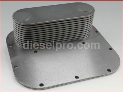 Detroit Diesel Enfriador de aceite - 12 placas con nipples