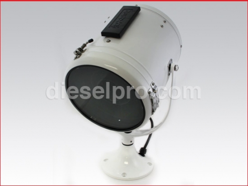 Faro piloto marino de 14" de diametro 120 volts - blanco, pedestal standard