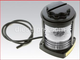 Marine Accessories,Navigation Light for Boats from 20 Mts or 65,6 feet to 50 mts or 164 feet,White Masthead Navigation Light,1128A00BLK,Luz de Tope Blanca de Navegacion