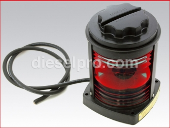 Marine Accessories,Navigation Light for Boats from 20 Mts or 65,6 feet to 50 mts or 164 feet,Red Side Navigation Light,1127RA0BLK,Luz Lateral Roja de Navegacion