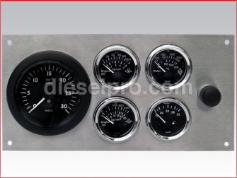 Marine Gauge Panel,Complete 12 volts gauge set,engine starter botton,stainless steel panel,Heavy Duty,PANEL12VSE,Tach with Sender