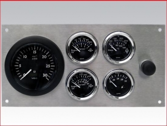 Marine Gauge Panel,Complete 12 volts gauge set,engine starter botton,stainless steel panel,Heavy Duty,PANEL12V