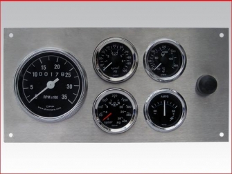 Marine Gauge Panel,Complete mechanical gauge set,engine starter botton,stainless steel panel,Heavy Duty,PANELMSTD