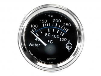 Engine gauges,Engine water temperature gauge 250 F 24 volts,Electrical, 26026140,Reloj Temperatura de agua 250F 24 volts,Electrico