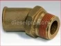 Detroit Diesel engine,Elbow 45 degrees 0,75 inches,thread marine manifold, 8924198,Codo 45 grados con rosca de 0,75 pulgadas,para manifold de escape Marino