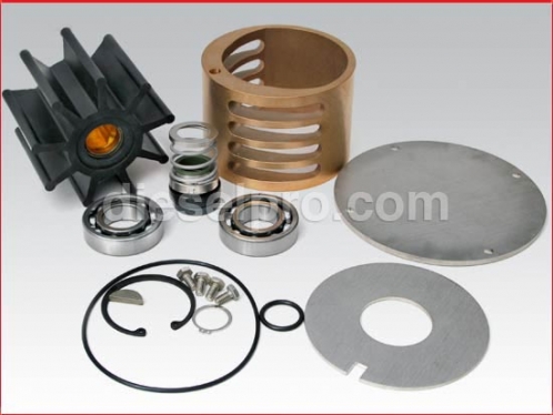 Raw water pump repair kit for Detroit Diesel engine with no shaft 