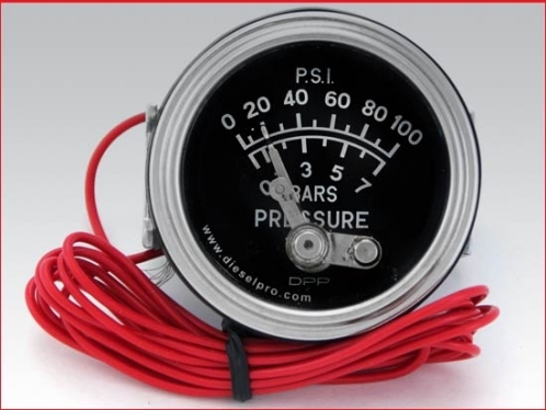 Engine oil  pressure gauge 0 to 100 PSI - Mechanical with Alarm