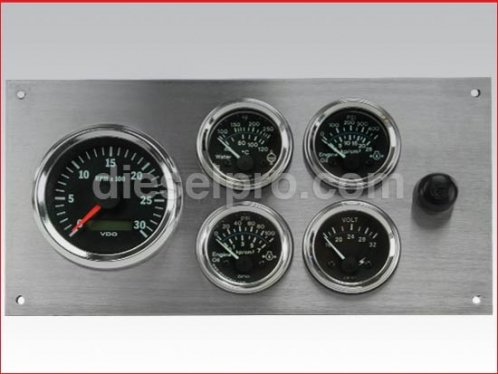 Marine Gauge Panel 24 volts, stainless steel (tach with sender) 