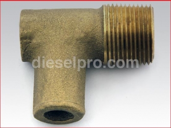 Detroit Diesel engine,Elbow 90 degrees,1 inche thread marine manifold,8924187B, Codo 90 grados,con rosca de 1 pulgada para manifold de escape Marino