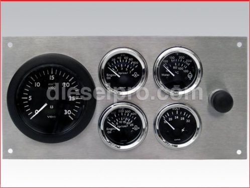 Marine Gauge Panel 12 volts, stainless steel (tach with sender)
