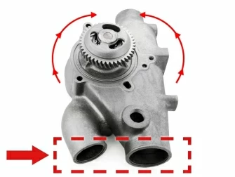 Detroit Diesel engine,12V71,Pump,Fresh water,Marine engine,23506763,Bomba de agua dulce,Motor marino