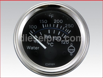 Engine gauges,Engine water temperature gauge 250 F 24 volts,Electrical, 26026140,Reloj Temperatura de agua 250F 24 volts,Electrico