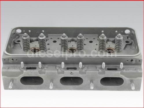 Cylinder head with valves for Detroit Diesel engine