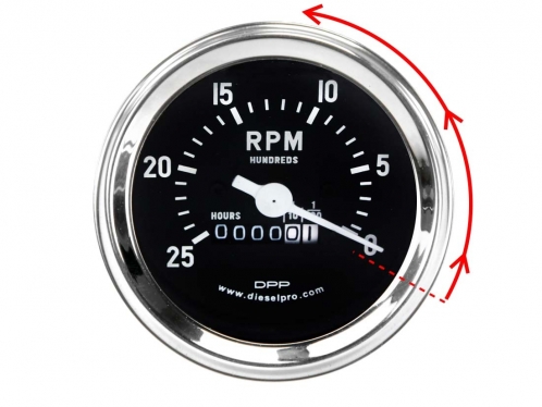 Tachymètre mécanique pour Detroit Diesel - avec compteur horaire