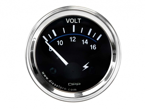 Voltmètre 12 volts - Usage intensif - 2 pouces de diamètre