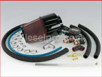 Detroit Diesel 6-71,Walker Engineering Airsep system,single turbo,Flange size 6 inch,KW671-1,Systema de filtro Airsep para Detroit Diesel 6-71 de 1 turbo
