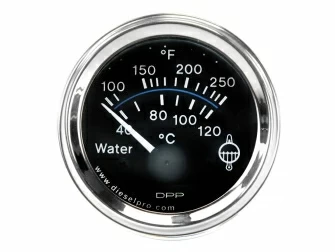 Engine gauges,Engine water temperature gauge 250 F 24 volts,Electrical, 26026140,Reloj Temperatura de agua 250F 24 volts,Electrico