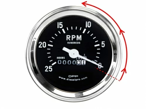 Tachometer Mekanikal untuk Detroit Diesel - dengan meter meter