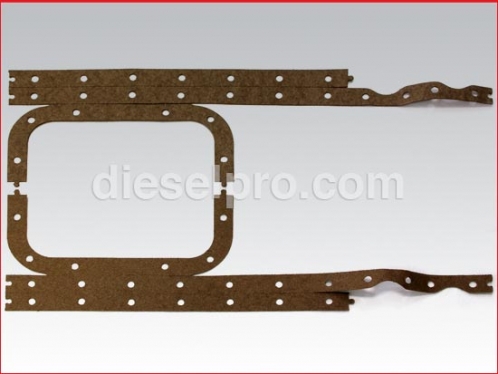 Oil pan gasket for Detroit Diesel engine 16V71