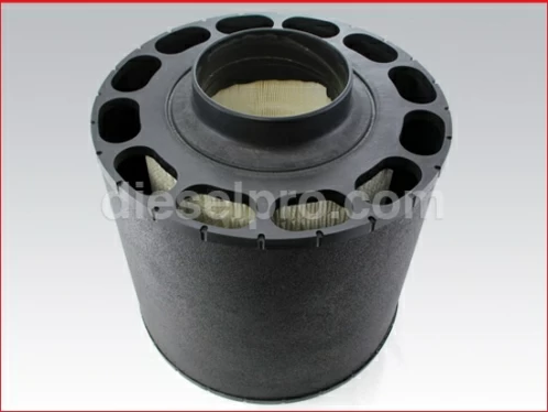Air cleaner for Detroit Diesel engine 5 inch inlet x 12 inch hi