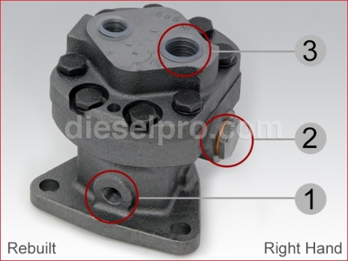 Fuel pump for Detroit Diesel, right hand - Rebuilt