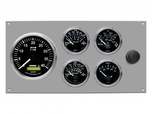 Panel tolok 24V elektrik lengkap lengkap tanpa penghantar. Keluli tahan karat