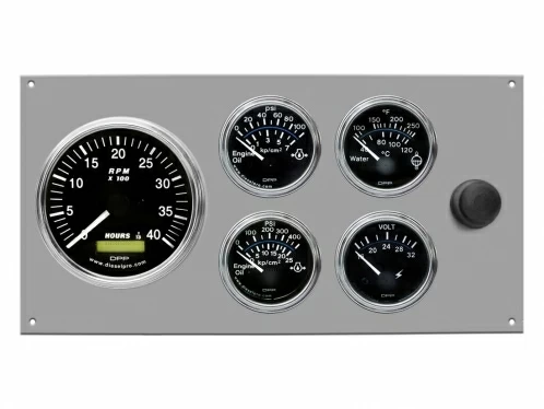 Panel tolok 24V elektrik lengkap lengkap tanpa penghantar. Keluli tahan karat