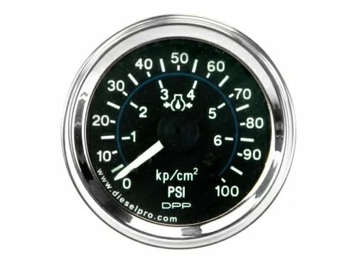 Tolok Tekanan Minyak Enjin - 0 hingga 100 PSI, Mekanikal
