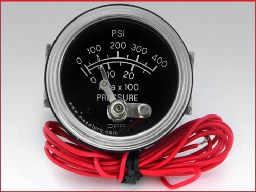 Marine gear oil pressure gauge 0 to 400 PSI - Mechanical with Alarm 