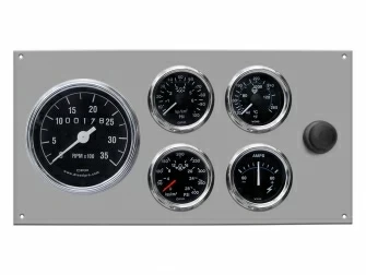 Marine Gauge Panel,Complete mechanical gauge set,engine starter botton,stainless steel panel,Heavy Duty,PANELMSTD