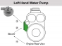 Detroit Diesel engine,Pump Fresh water left hand,5149706,Bomba de agua dulce izquierda